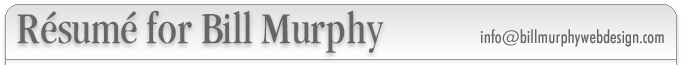 Résumé for Bill Murphy
